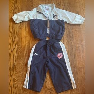 New York Yankees Baby Boy warm-up suit, jacket and track pants.